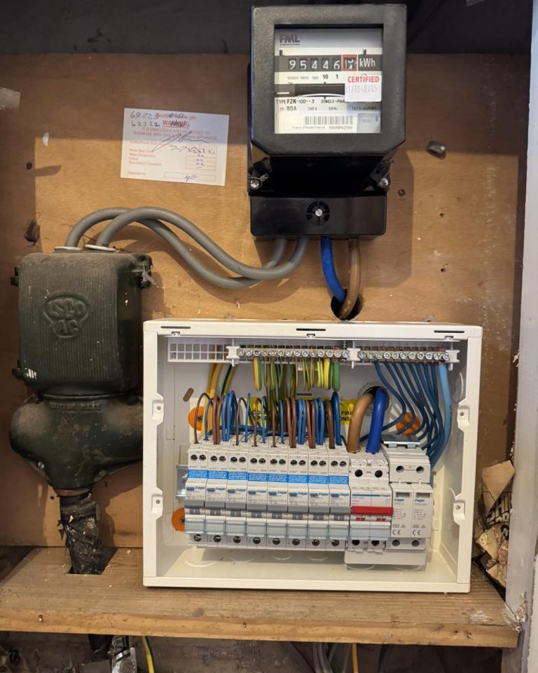 new consumer unit after a rewire in Ayrshire